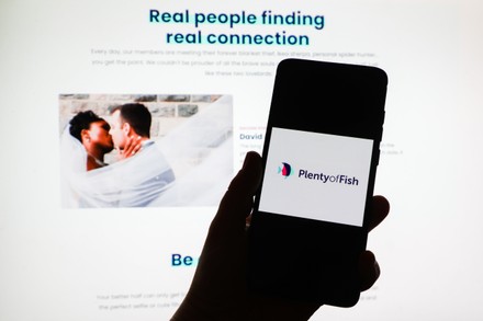 Plenty Fish App Logo Displayed On Editorial Stock Photo - Stock Image