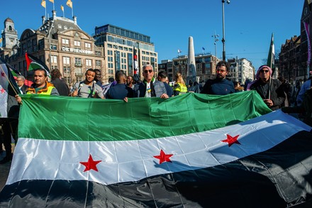 Demonstration Eleven Years of the Syrian Revolution, organized in Amsterdam, Netherlands  - 19 Mar 2022