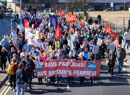 P&O sack 800 workers, Dover, Kent, UK - 18 Mar 2022