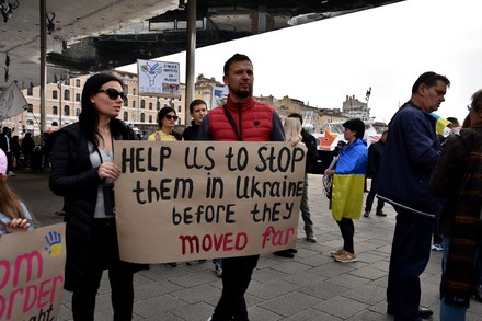 Protesters Hold Placard During Demonstration Ukrainians Editorial Stock ...