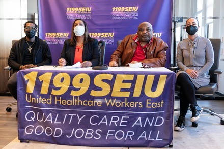 Attorney General Letitia James and 1199SEIU host a press conference, New York, United States - 21 Mar 2022
