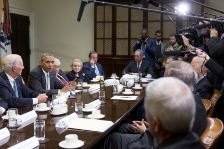 Obama Meets National Security Leaders to Discuss the Strategic Importance of TPP, Washington, District of Columbia, USA - 13 Nov 2015