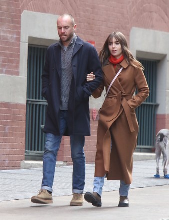 Lily Collins and Charlie McDowell walking in Soho, New York, USA - 23 Mar 2022