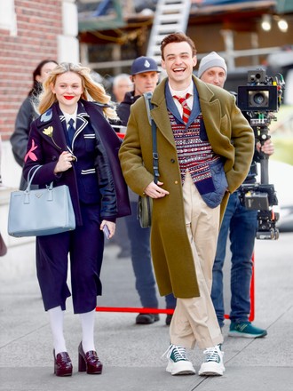'Gossip Girl' TV show on set filming, New York, USA - 22 Mar 2022