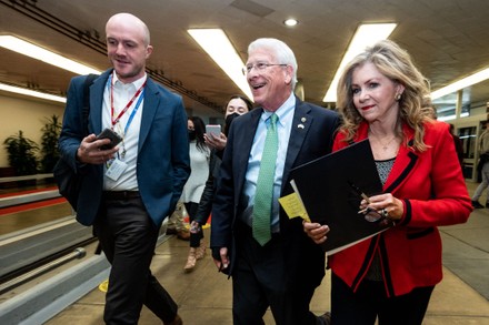Senators Near the Senate Subway in Washington, US - 24 Mar 2022