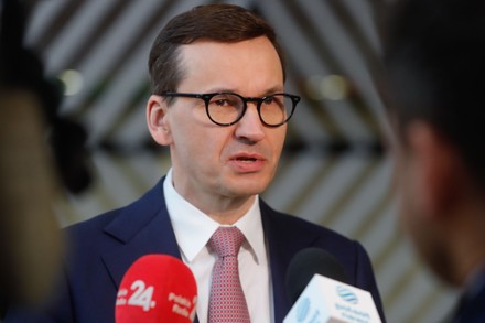 Polish Prime Minister Mateusz Morawiecki Arrives Editorial Stock Photo ...