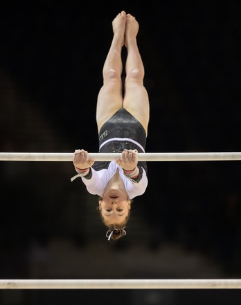 Abigail Martin Inverted During Her Bars Editorial Stock Photo - Stock