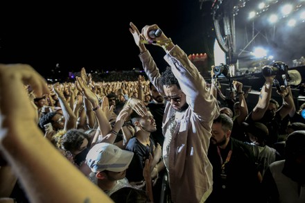 Brazilian Rapper Emicida Performs During Concert Editorial Stock Photo ...