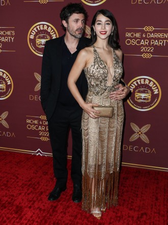 Actor Casey Affleck Girlfriendactress Caylee Cowan 新闻传媒库存照片 - 库存图片
