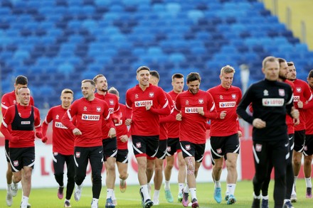 Polish national soccer team training session in Chorzow, Poland - 27 Mar 2022