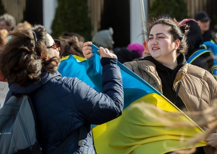 Ukrainian Refugees Moldovan Citizens Protest Against Editorial Stock ...