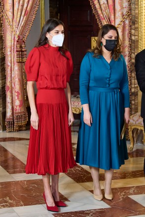 Queen Letizia Attends Lunch President Costa Editorial Stock Photo ...