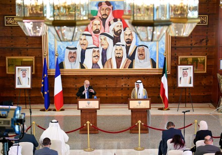 French Foreign Minister and Kuwaiti Foreign Minister press conference, Kuwait City - 29 Mar 2022