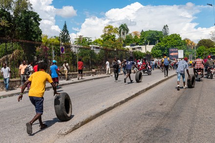 Haitians take to the streets for second day to protest against lack of security, Port Au Prince, Haiti - 30 Mar 2022