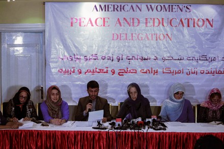 Afghan and US women delegation asks Taliban to reopen girls school, Kabul, Afghanistan - 31 Mar 2022
