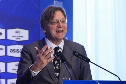 Guy Verhofstadt in Madrid, Spain - 01 Apr 2022