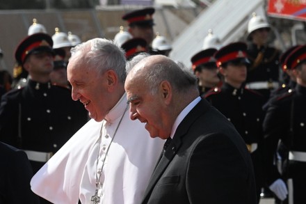 Pope Francis arrives in Malta, La Valletta, Italy - 02 Apr 2022