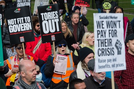 Protest Against Cost Of Living Crisis In London, United Kingdom - 02 ...