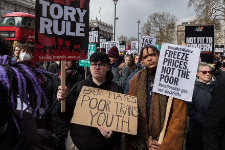 Protest Against Cost Of Living Crisis In London, United Kingdom - 02 ...