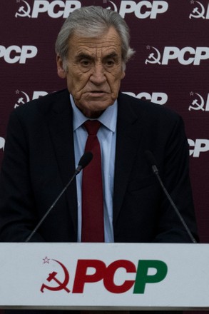 Jerónimo De Sousa From Communist Party Speaks To The Supporters, Lisbon, Portugal - 05 Apr 2022