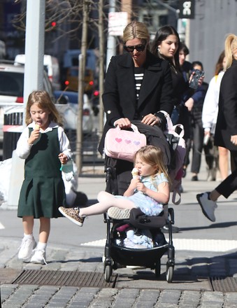 Nicky Hilton Rothschild seen with her daughters, Soho, New York, USA - 08 Apr 2022