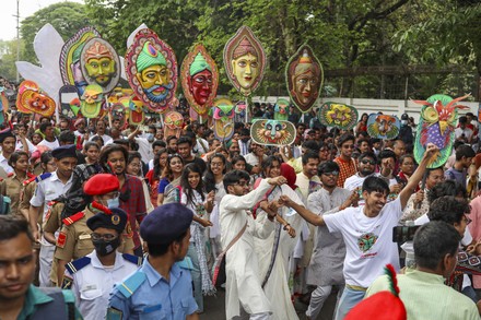 Bangladeshi People Holding Masks Join Rally Editorial Stock Photo ...