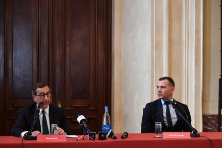 Andriy Shevchenko during press conference, Together For Ukraine Call Center To Help Refugees, Milan, Italy - 14 Apr 2022
