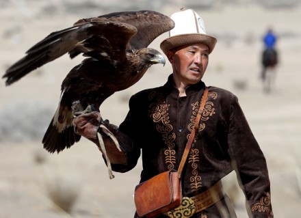 Kyrgyz Berkutchi Eagle Hunters Holds His Editorial Stock Photo - Stock ...