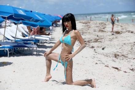 Bai Ling At The Beach On Easter Sunday, Sunny Isles Beach, Florida, USA - 17 Apr 2022