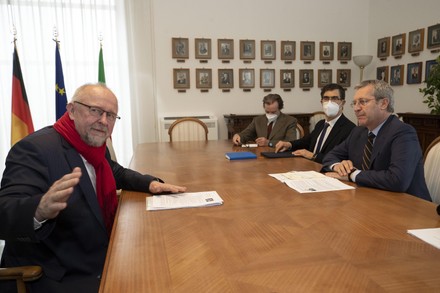 Italian Undersecretary for Foreign Affairs meets Axel Schaefer, Rome, Italy - 21 Apr 2022