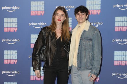 Giulia Maenza and Francesca Zanetti attend the blu carpet of the premiere of Prime Video series Bang Bang Baby at The Space Moderno Cinema.