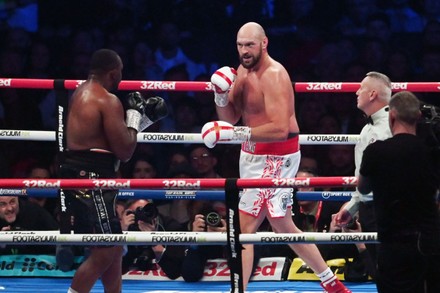 British Boxers Tyson Fury R Action Editorial Stock Photo - Stock Image 