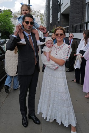 Millie Mackintosh and Hugo Taylor celebrate the christening of Aurelia Violet Taylor, Notting Hill, London, UK - 24 Apr 2022