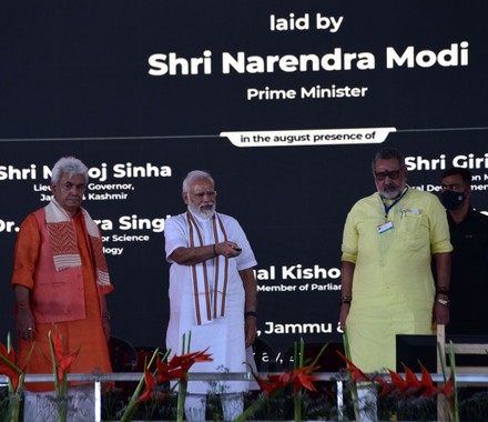 Prime Minister Narendra Modi Addresses Rally On Panchayati Raj Day In Samba District, Jammu and Kashmir, India - 24 Apr 2022