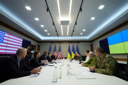 U.S. Secretary of Defense and U.S. Secretary of State visit Ukrainian President Zelenskyy, Kyiv, Ukraine - 25 Apr 2022