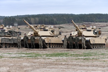 Soldiers Stand Front Tanks During Preparations Editorial Stock Photo ...