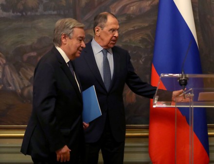 UN Secretary-General Antonio Guterres visits Moscow, Russian Federation - 26 Apr 2022