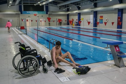 Ukrainian Paralympic Swimming Team stranded in Turkey, Istanbul - 20 Apr 2022