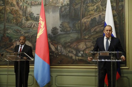 Eritrean Foreign Minister Osman Saleh visits Moscow, Russian Federation - 27 Apr 2022