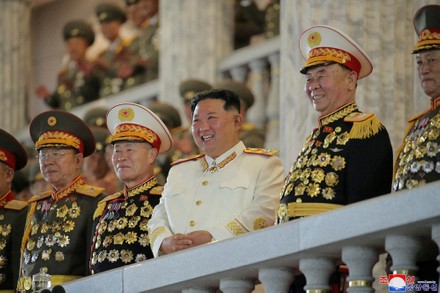 North Korean Military Parade, Pyongyang, Korea - 28 Apr 2022