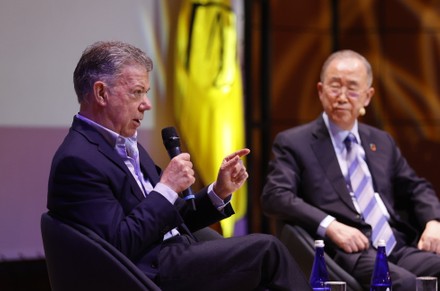 UN former secretary-general Ban Ki-Moon conference in Bogota, Colombia - 30 Apr 2022