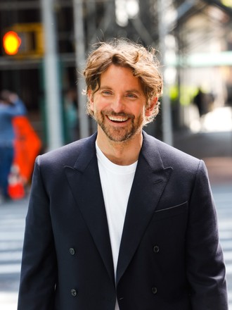 Bradley Cooper Seen While Filming Commercial Editorial Stock Photo