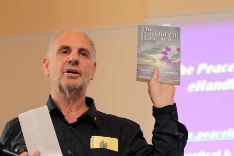 Dr Philip Nitschke gives public speech on assisted suicide at the Quakers Meeting House in Cardiff, Wales, Britain - 24 Feb 2011