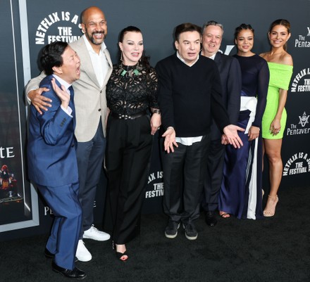 Ken Jeong, Keegan-Michael Key, Debi Mazar, Mike Myers, Richard McCabe, Lydia West and Maria Menounos arrive at Netflix's 'The Pentaverate' After Party Held at the Liaison Restaurant+ Lounge on May 4, 2022 in Hollywood, Los Angeles, California, United States. (Photo by David Acosta/Image Press Agency)