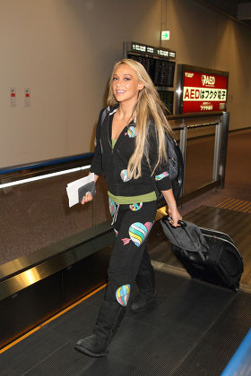 Kaci Battaglia arrives at Narita International Airport, Japan - 02 Mar 2011
