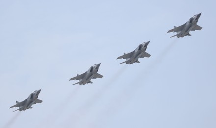 Russian Mig31 Fighters Carrying Kinzhal Dagger Editorial Stock Photo 