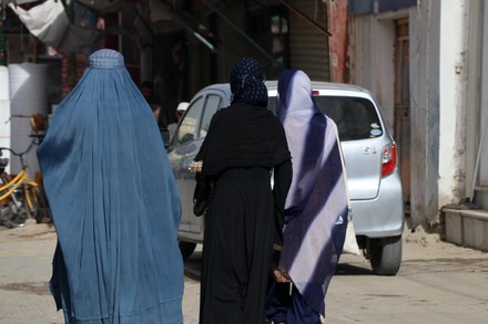 Afghan Women Walk On Road Kandahar Editorial Stock Photo - Stock Image ...
