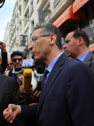 Demonstrators in support of President Kais Saied, Tunis, tunisia - 08 May 2022