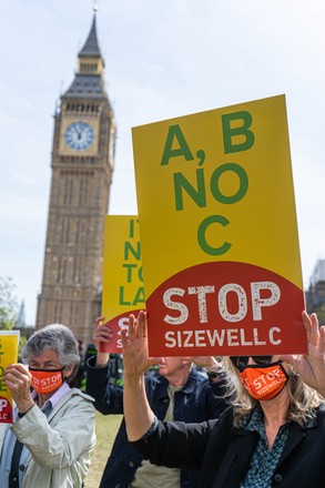 Stop Sizewell C Protest, Westminster, London, UK - 09 May 2022 Stock ...