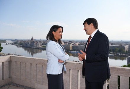 Hungary's president-elect, outgoing president meet in Budapest - 10 May 2022